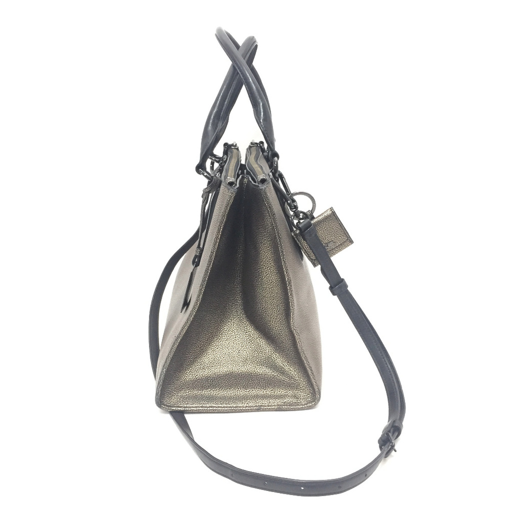 - SOLD - Coach Bronze Pebble Leather Tote - Picture 4 of 8